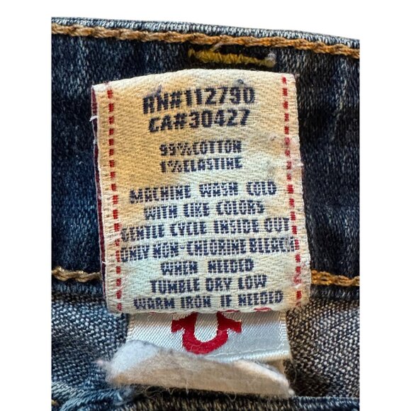 True Religion Distressed Skinny Jeans Women’s 28 Blue Cotton Blend - Picture 5 of 6